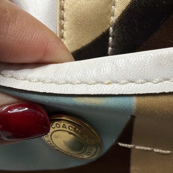 Coach Y2K Ltd Ed Ergo Multi Color Signature Scarf Print Shoulder Tote Bag Purse - Picture 14 of 16